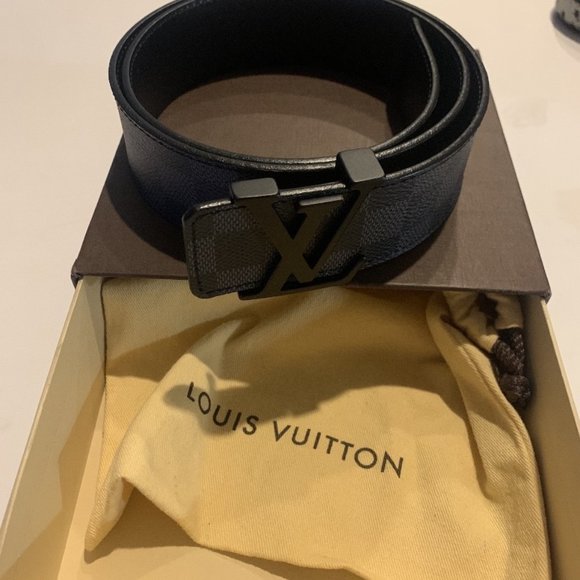 Louis Vuitton Accessories - Louis Vuitton LV Black Belt size 34